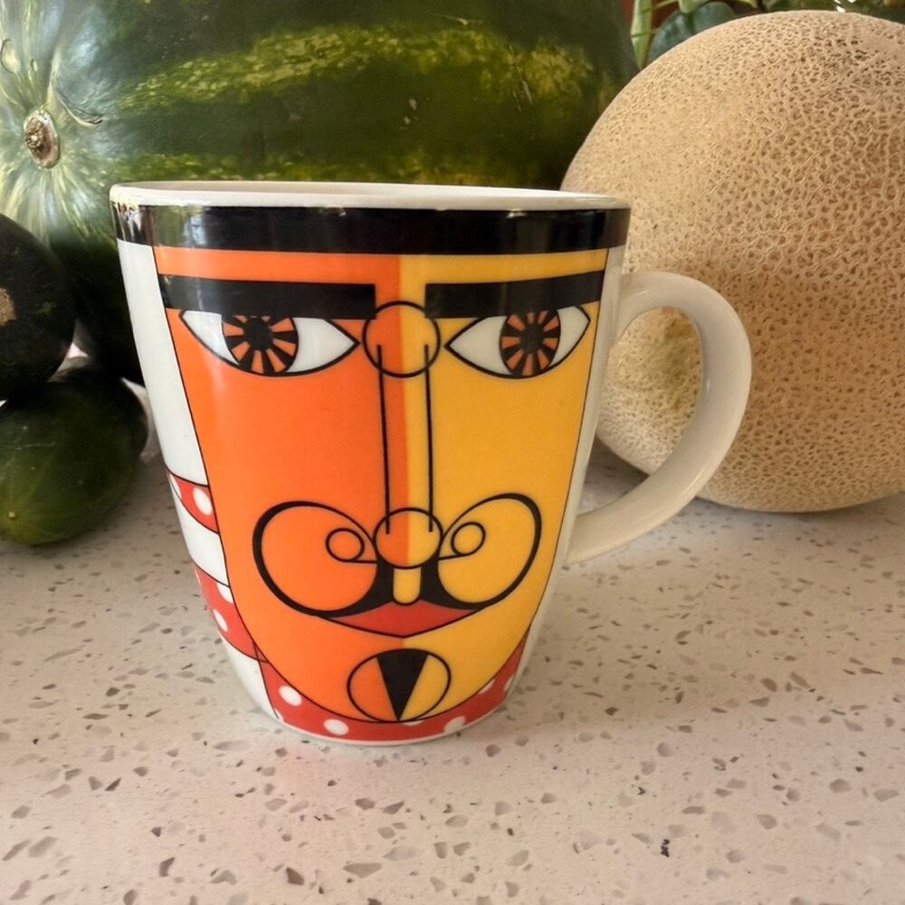 Ritzenhoff My Darling Mug Michael Sieger Pop Art Abstract Face Memphis Style